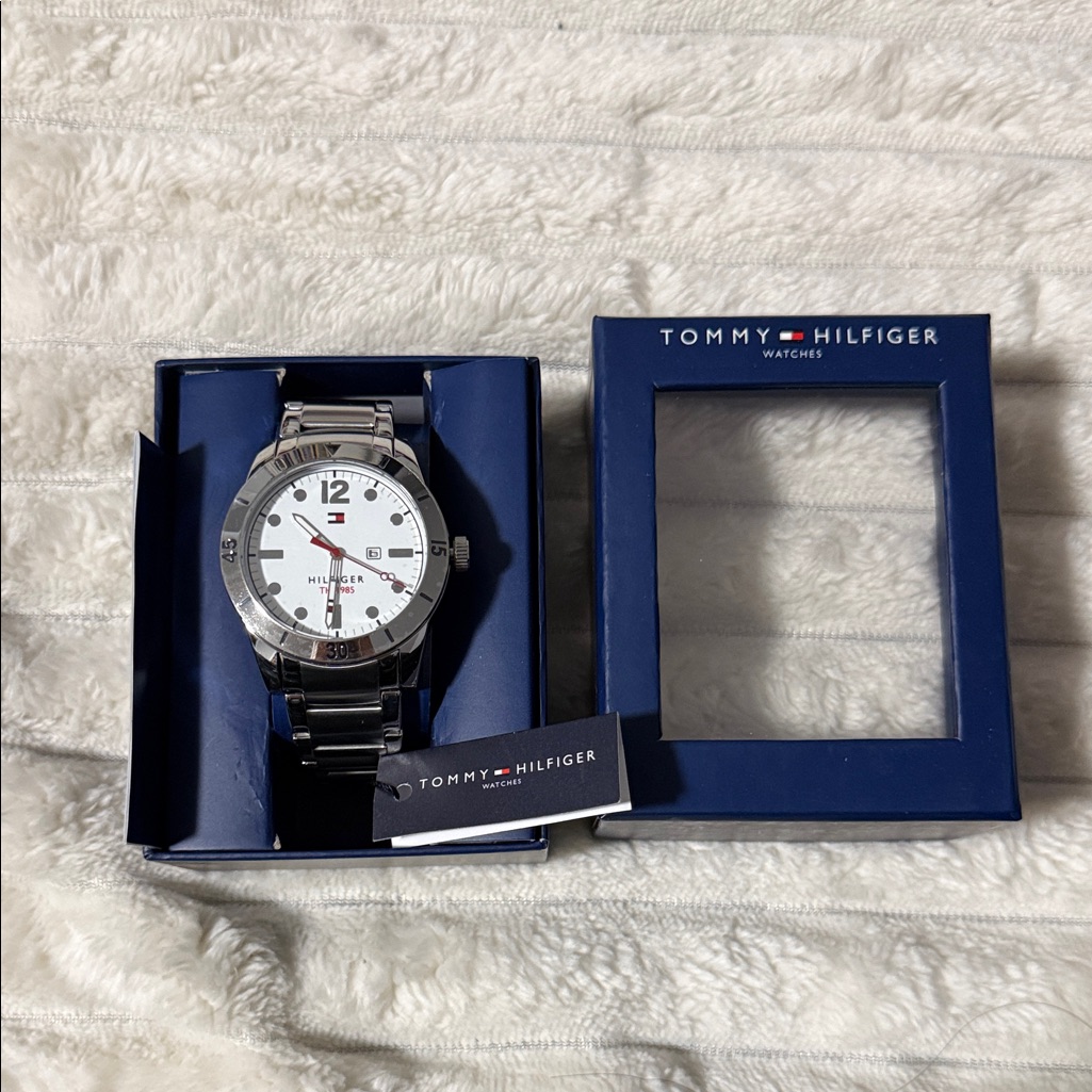 Tommy Hilfiger Silver And White Timepiece